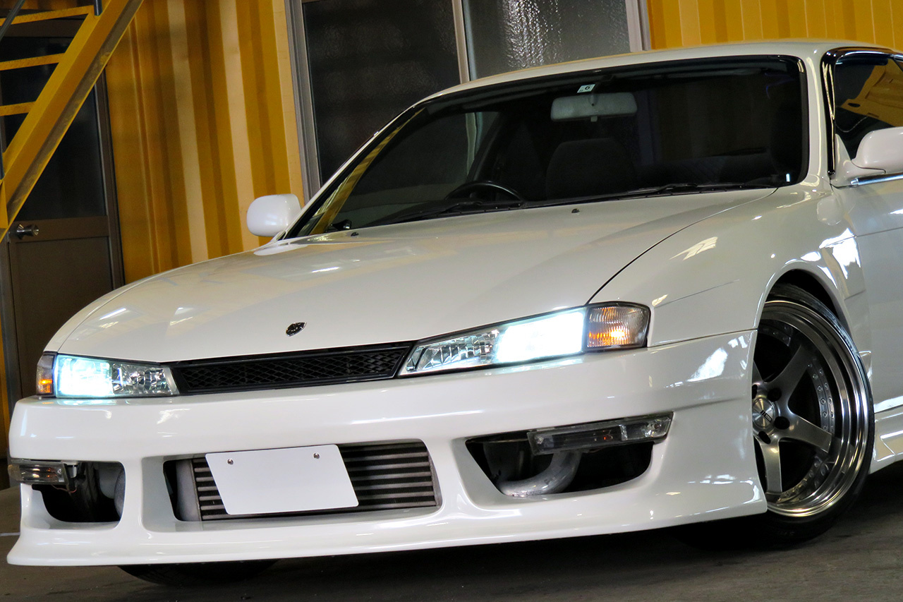 1996 Nissan SILVIA S14 K's Kouki, SSR Professor SP4 18 inch Wheels, HPI Intercooler, Vertex Wide Body Kit