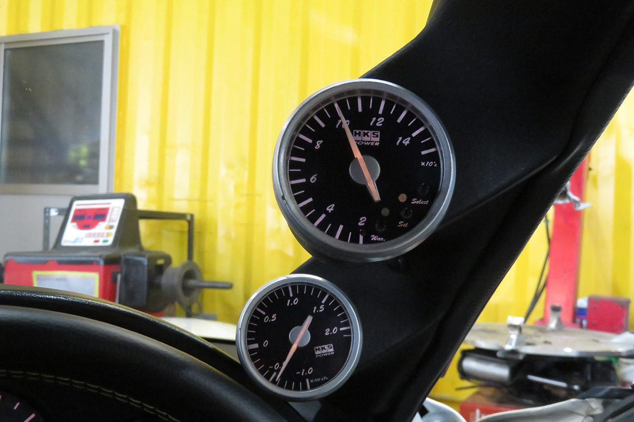1994 Mazda ENFINI RX-7 Rays TE37 Saga 18 inch Alloy Wheels, HKS Max IV SP Adjustable Height Coilovers 