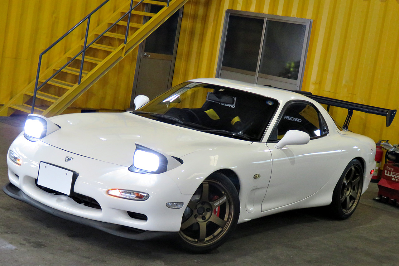 1994 Mazda ENFINI RX-7 Rays TE37 Saga 18 inch Alloy Wheels, HKS Max IV SP Adjustable Height Coilovers 