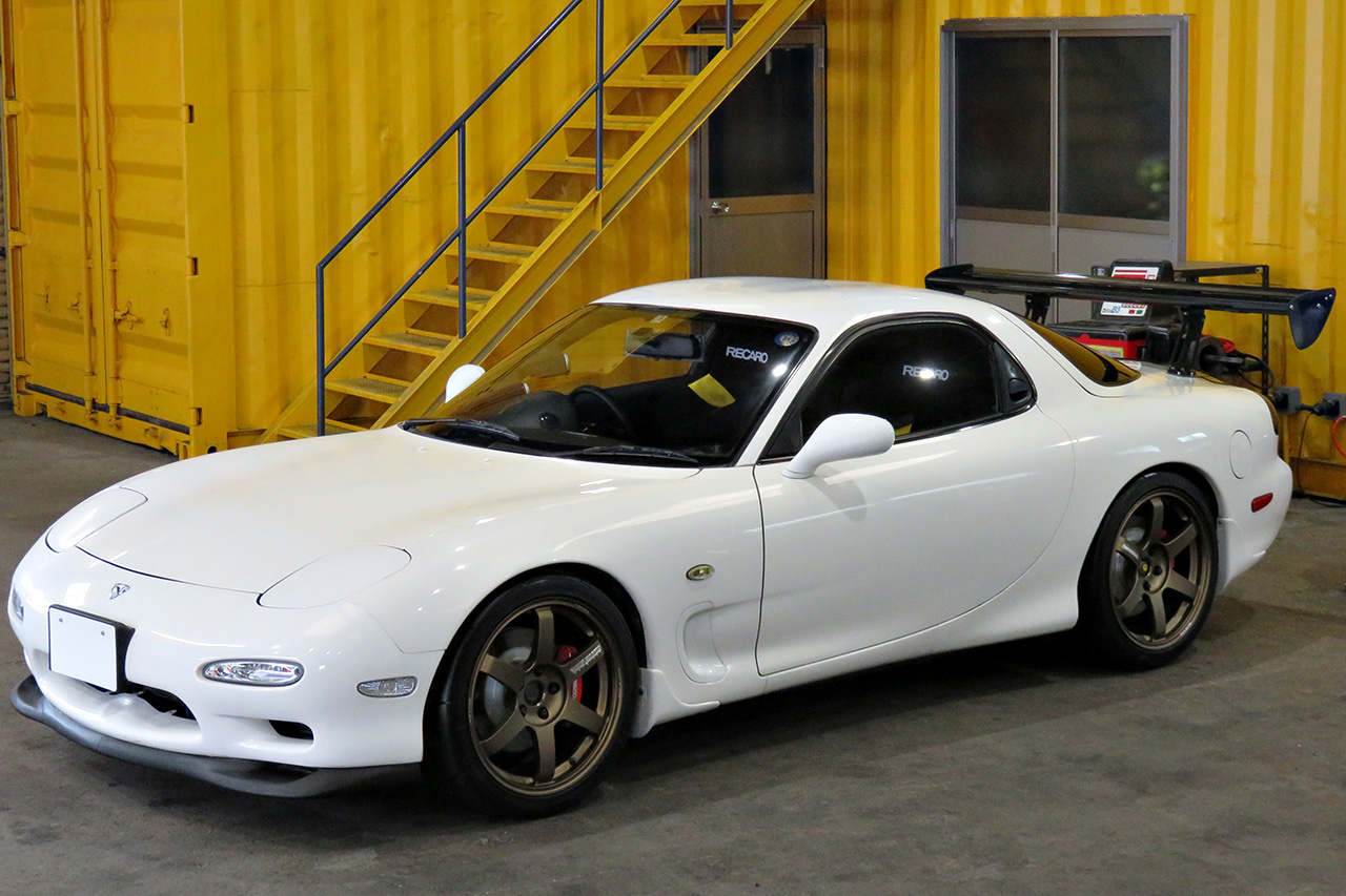 1994 Mazda ENFINI RX-7 Rays TE37 Saga 18 inch Alloy Wheels, HKS Max IV SP Adjustable Height Coilovers 