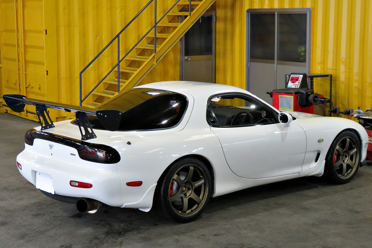 1994 Mazda ENFINI RX-7 Rays TE37 Saga 18 inch Alloy Wheels, HKS Max IV SP Adjustable Height Coilovers 