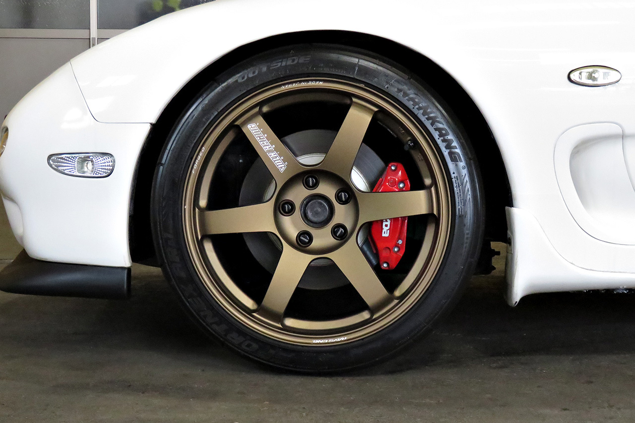 1994 Mazda ENFINI RX-7 Rays TE37 Saga 18 inch Alloy Wheels, HKS Max IV SP Adjustable Height Coilovers 