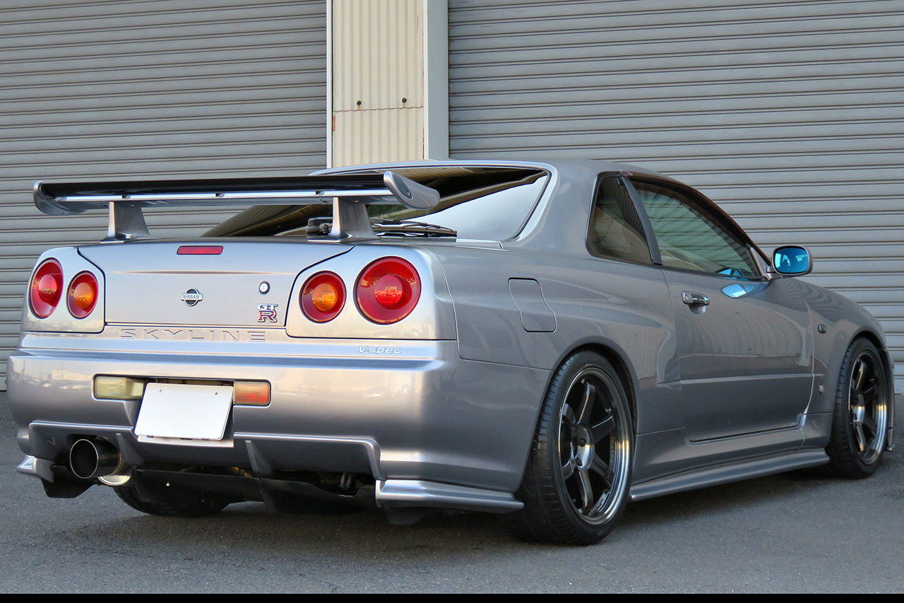 2000 Nissan SKYLINE GT-R R34 GT-R V SPEC, Nismo Aero Kit, Rays TE37SL 18 Inch, HKS Silent Hi-Power Exhaust 
