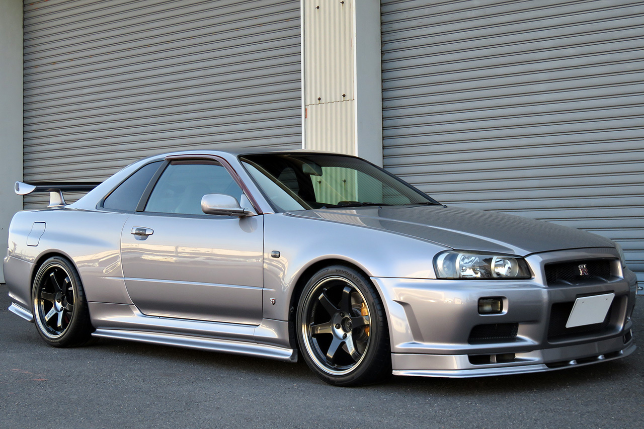 2000 Nissan SKYLINE GT-R R34 GT-R V SPEC, Nismo Aero Kit, Rays TE37SL 18 Inch, HKS Silent Hi-Power Exhaust 
