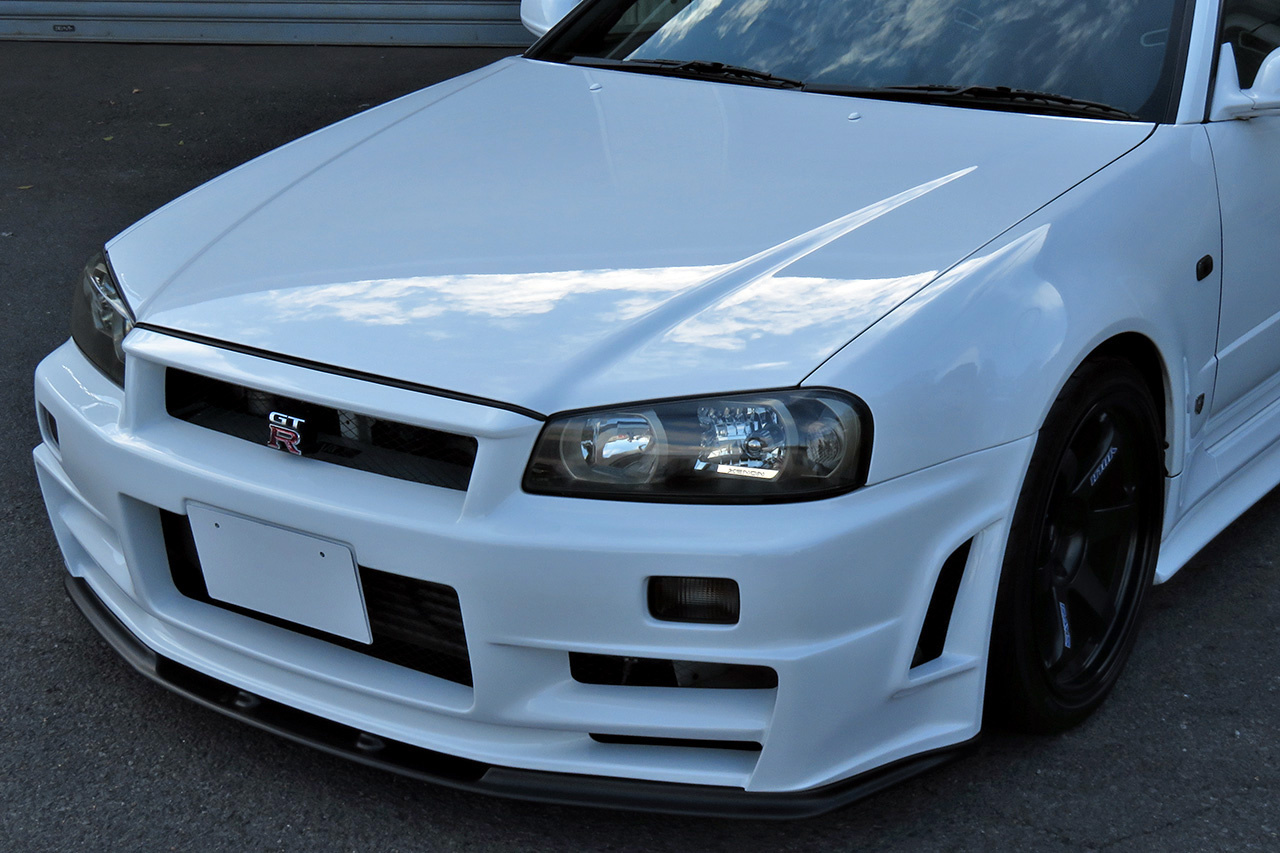 1999 Nissan SKYLINE GT-R R34 GT-R Nismo Z-Tune Front Bumper, HKS Stainless Front Pipe, Coppermix Twin Clutch,