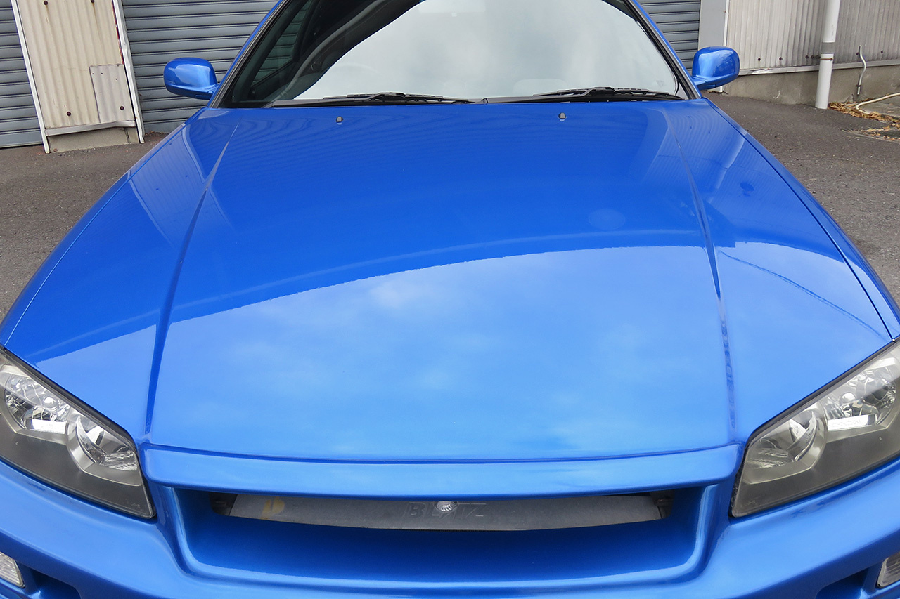 1999 Nissan SKYLINE COUPE R34 25GT Turbo GT-R Look Bayside Blue, Blitz Intercooler, Aftermarket 19 Inch Wheels