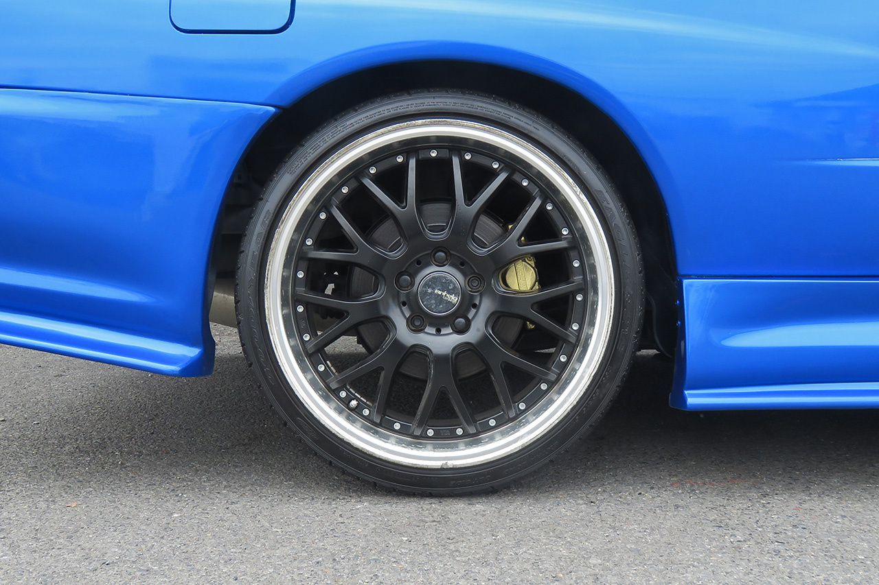 1999 Nissan SKYLINE COUPE R34 25GT Turbo GT-R Look Bayside Blue, Blitz Intercooler, Aftermarket 19 Inch Wheels