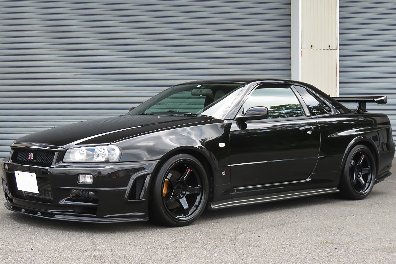 1999 Nissan SKYLINE GT-R BNR34 R34 GT-R V SPEC, RAYS NISMO LM GT4 18 Inch Wheels, BNR34 Z-TUNE Front Bumper