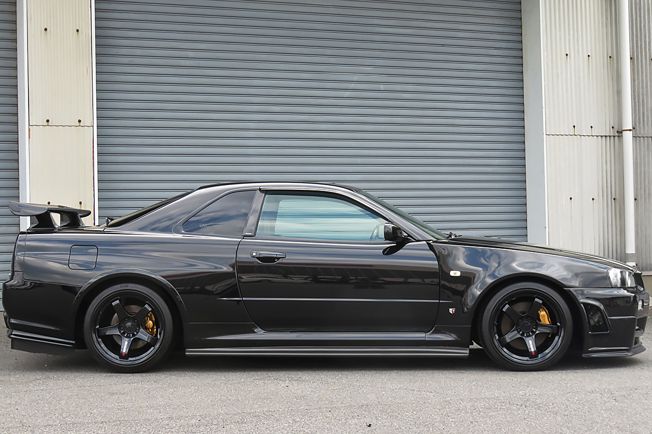 1999 Nissan SKYLINE GT-R BNR34 R34 GT-R V SPEC, RAYS NISMO LM GT4 18 Inch Wheels, BNR34 Z-TUNE Front Bumper