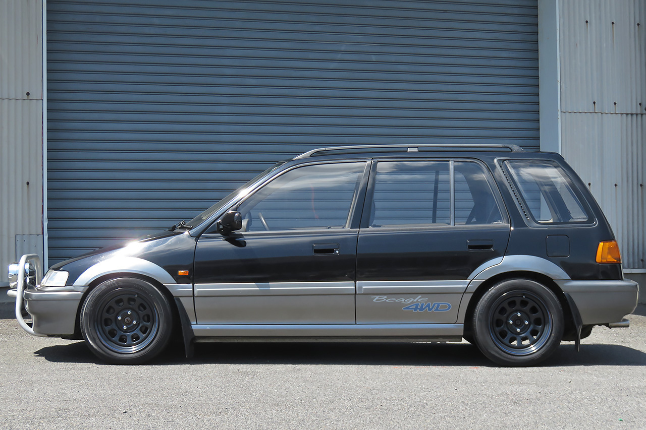 1995 Honda CIVIC SHUTTLE EF5 BEAGLE 4WD, Manual Transmission, Aftermarket Wheels