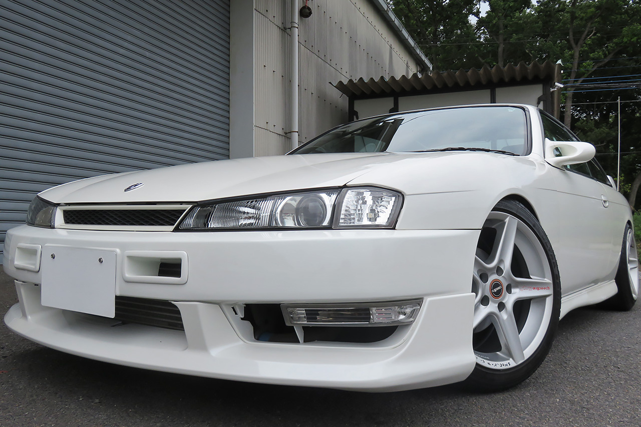 1997 Nissan SILVIA S14 K's KOUKI GANADOR Super Mirror, HKS Exhaust Manifold, TEIN Height Adjustable Coilovers