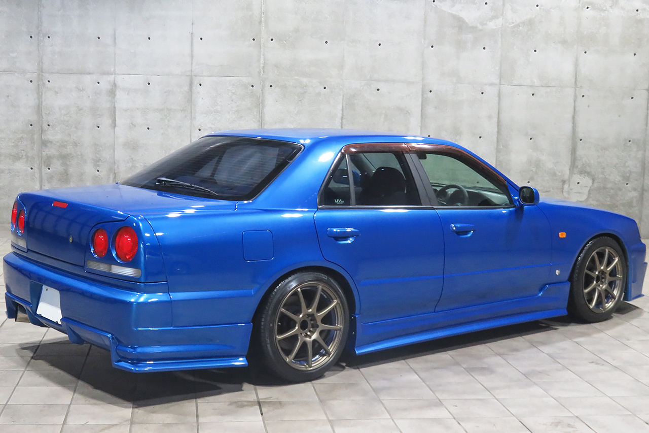 1998 Nissan SKYLINE ER34 25GT-X TURBO BAYSIDE BLUE, HKS Air Clean, HKS Height Adjustable Coilovers