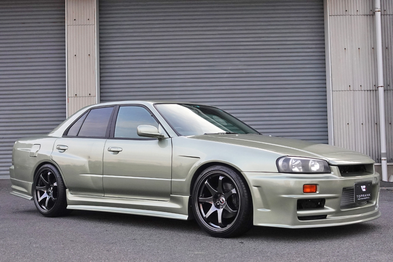 1998 Nissan SKYLINE ER34 25 GT-X TURBO, BNR34 GTR JW0 Millenium Jade Look