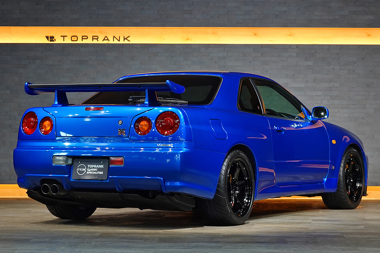 1999 Nissan SKYLINE GT-R BNR34 R34 Skyline GT-R V-SPEC, LOW KM's, TV2 Bayside Blue, NISMO LMGT4 18 Inch Wheels