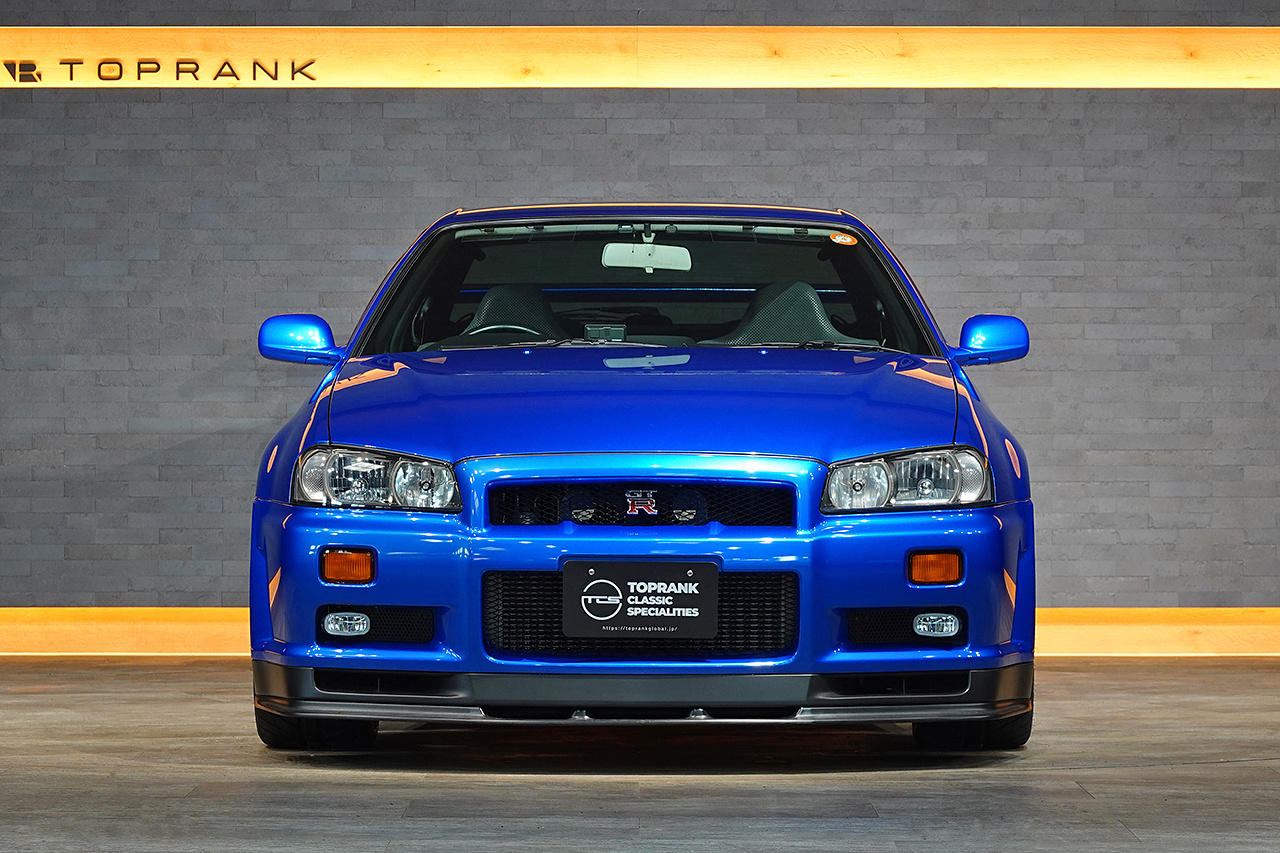 1999 Nissan SKYLINE GT-R BNR34 R34 Skyline GT-R V-SPEC, LOW KM's, TV2 Bayside Blue, NISMO LMGT4 18 Inch Wheels